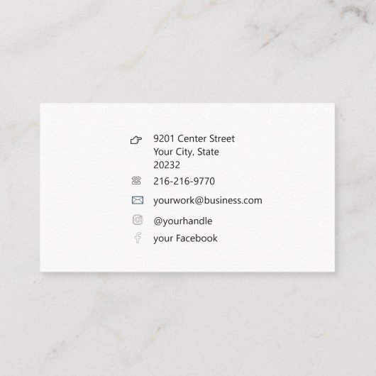 Retro Rust Cirkel Logo en sociale media 2 Visitekaartje (Achterkant)