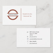 Retro Rust Cirkel Logo en sociale media 2 Visitekaartje (Voorkant / Achterkant)