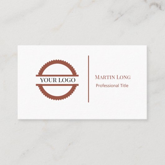 Retro Rust Cirkel Logo en sociale media 2 Visitekaartje (Voorkant)
