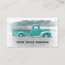  Retro Rustic Blauwgroen Green Boerderij Truck Visitekaartje