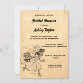 Retro Rustic Bride Stijlvol Vrijgezellenfeest Kaart (Voorkant)