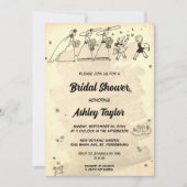  Retro Rustic Bridesmaids Oud Vrijgezellenfeest Kaart (Voorkant)