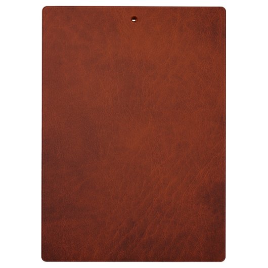 Retro Rustic Brown Rust Leather Klembord (Achterkant)