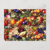 Retro Rustic Fresh Summer Tropical Fruit Vegetable Feestdagenkaart (Voorkant)
