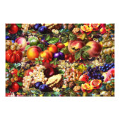 Retro Rustic Fresh Summer Tropical Fruit Vegetable Foto Afdruk (Voorkant)