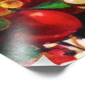 Retro Rustic Fresh Summer Tropical Fruit Vegetable Foto Afdruk (Hoek)