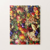 Retro Rustic Fresh Summer Tropical Fruit Vegetable Legpuzzel (Verticaal)