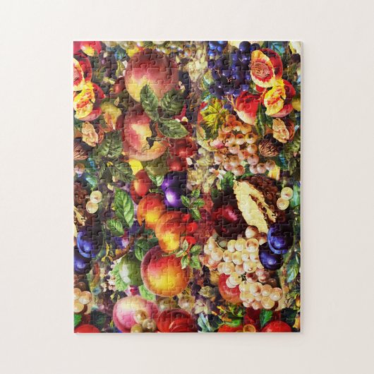 Retro Rustic Fresh Summer Tropical Fruit Vegetable Legpuzzel (Verticaal)