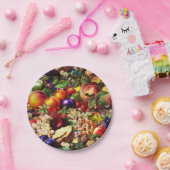 Retro Rustic Fresh Summer Tropical Fruit Vegetable Papieren Bordje (Feest)