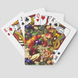 Retro Rustic Fresh Summer Tropical Fruit Vegetable Pokerkaarten