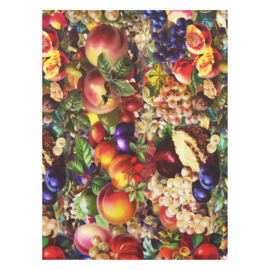 Retro Rustic Fresh Summer Tropical Fruit Vegetable Tafelkleed (Voorkant)