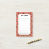 Retro Rustic Greenery Autumn Forest Waterverf Post-it® Notes (Op bureau)