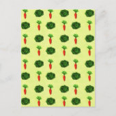 Retro Rustic Greenery Vegetable Garden Waterverf Feestdagenkaart (Voorkant)