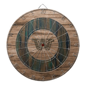 Retro Rustic Houten Gepersonaliseerde Dartbord