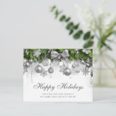 Retro Rustic kerstversier Corporate Greeting Briefkaart (Staand voorkant)