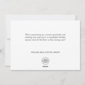 Retro Rustic kerstversier Corporate Greeting Feestdagenkaart (Achterkant)