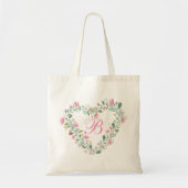 Retro rustic  LOVE Floral met canvas tas (Voorkant)