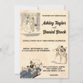  Retro Rustic Old Stylish Modern Wedding Kaart (Voorkant)