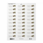 RETRO RUSTIC OLIVE WATERVERF FOLIAGE ADRES ETIKET (Full Sheet)