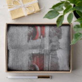  Retro Rustic Red Grey Boerderij Truck Tissuepapier (Geschenk)