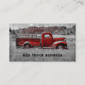 Retro Rustic Red Grey Boerderij Truck Visitekaartje (Voorkant)