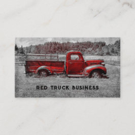  Retro Rustic Red Grey Boerderij Truck Visitekaartje