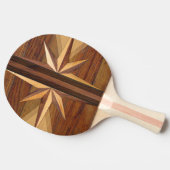 Retro Rustic Wood Tafeltennisbatje (Zijkant)