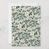 Retro rustiek holly rood groen business logo naam feestdagenkaart (Achterkant)