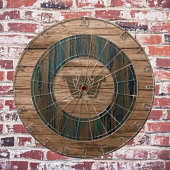 Retro Rustiek Monogrammed Hout Dartbord