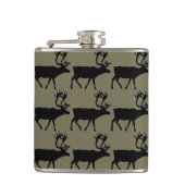 Retro rustieke Elk eland hertenpatroon Heupfles (Voorkant)