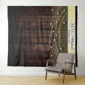 Retro Rustieke Trouwfoto Booth Achtergrond Wandkleed (In Situ (horizontaal))