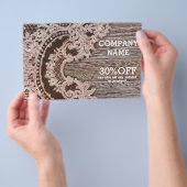 retro rustieke westerse landelijke chic kanten sch flyer (Hand)