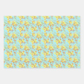 Retro rustieke  Zonnebloem Bloemen Herfst Inpakpapier Vel (Voorkant 2)