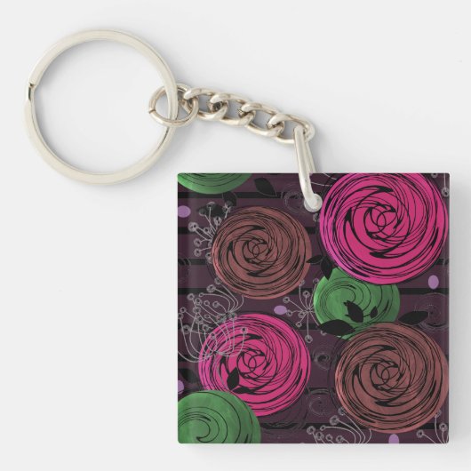 Retro-, rustig-, folk- sleutelhanger (Voorkant)