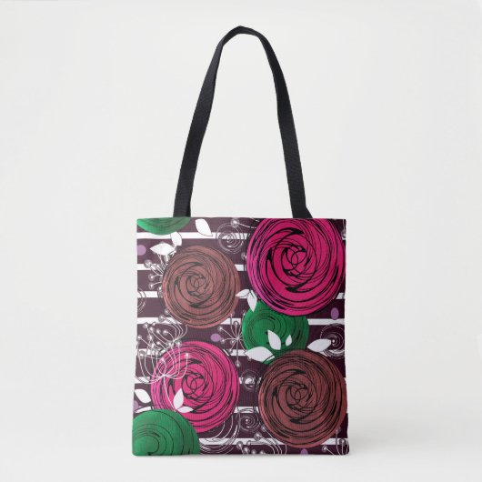 Retro-, rustig-, folk- tote bag (Voorkant)