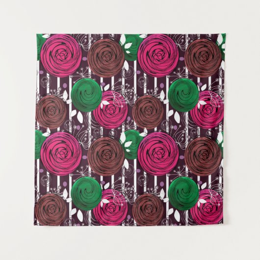 Retro-, rustig-, folk- wandkleed (Voorkant (horizontaal))