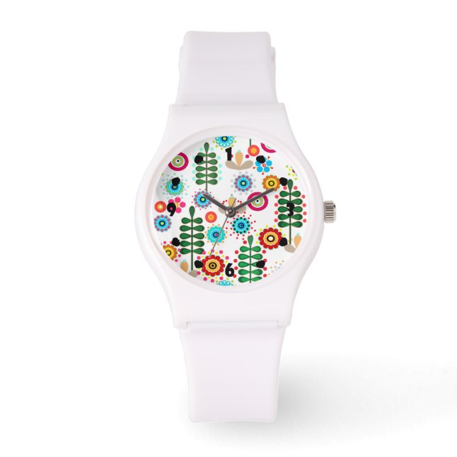 retro, rustisch, folklore horloge (Voorkant)