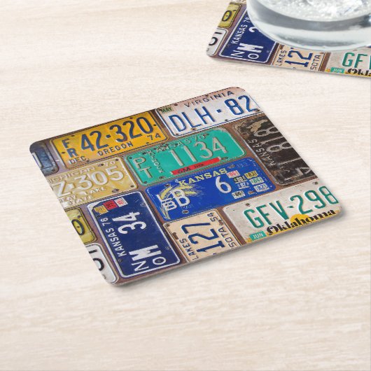 Retro Rusty-Borden Kartonnen Onderzetters (Schuin)