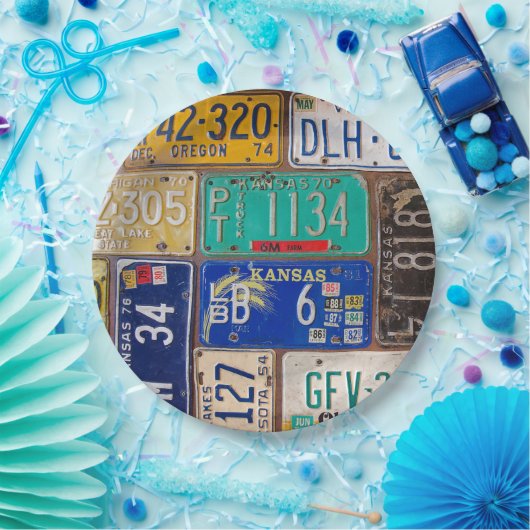 Retro Rusty-Borden Papieren Bordje (Feest)