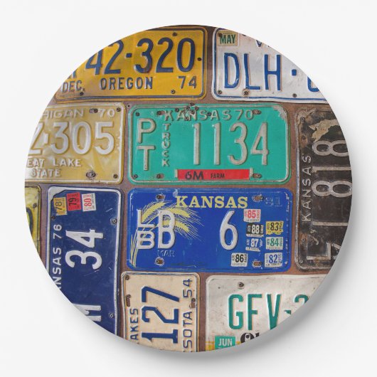 Retro Rusty-Borden Papieren Bordje (Voorkant)