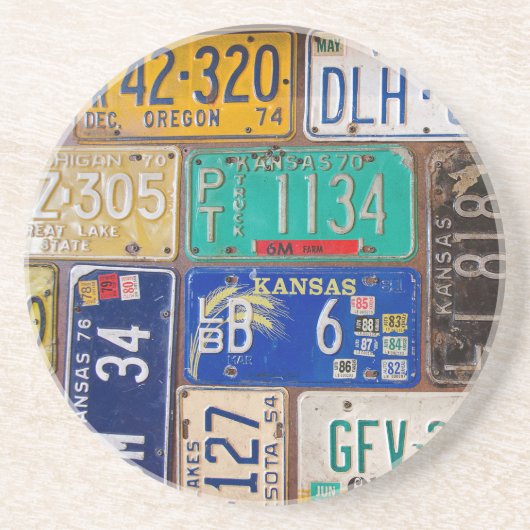 Retro Rusty-Borden Zandsteen Onderzetter (Voorkant)