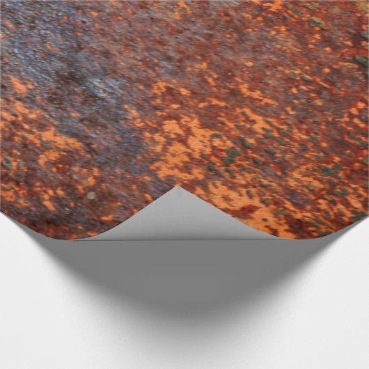 Retro Rusty Grunge Texture Pattern Cadeaupapier (Hoek)