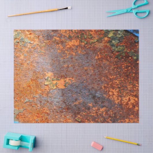 Retro Rusty Grunge Texture Pattern Tissuepapier (Craft)