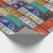 Retro Rusty oude licentie borden Cadeaupapier (Hoek)