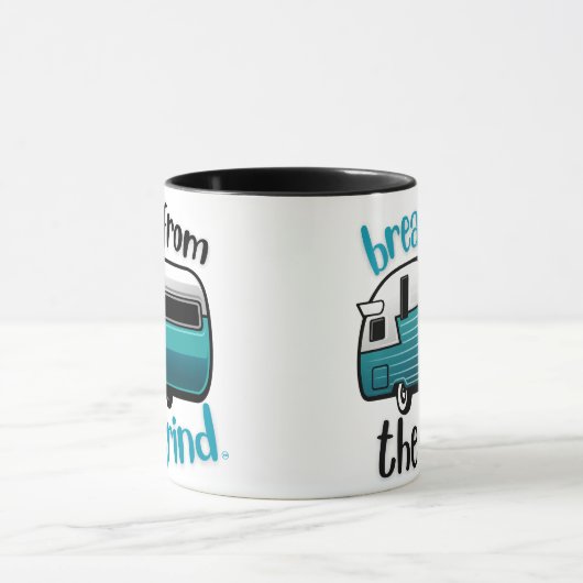 Retro RV Blauwgroen BFTG Coffee Mok (Midden)