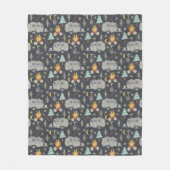 Retro RV Camping Fleece Blanket (Voorkant)