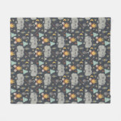 Retro RV Camping Fleece Blanket (Voorkant (Horizontaal))