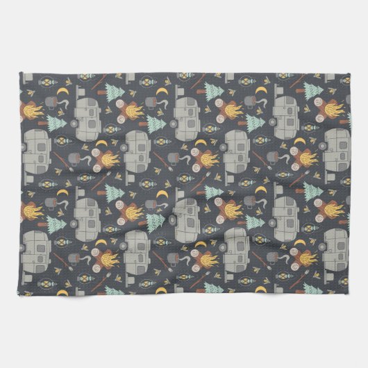 Retro RV-camping Theedoek (Horizontaal)