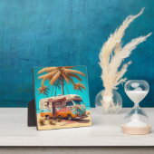 Retro RV en palmbomen Fotoplaat (Insitu)