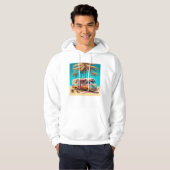 Retro RV en palmbomen Hoodie (Voorkant volledig)